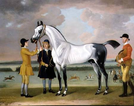 The Duke of Bolton's 'Starling' with a jockey and groom at Newmarket from Thomas Spencer