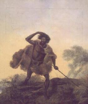 Aborigine with spear