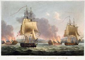 Sir J. T. Duckworth's Action off St. Domingo, February 6th 1806, engraved by Thomas Sutherland for J