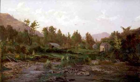 Landscape with Trees and Houses from Thomas Worthington Whittredge