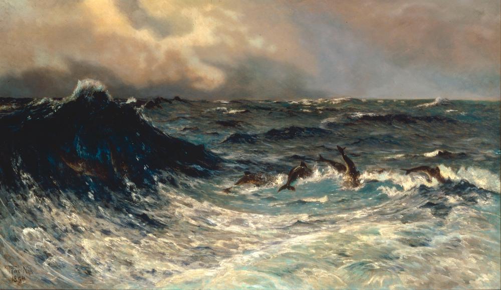 Dolphins in a Rough Sea from Thorvald Niss