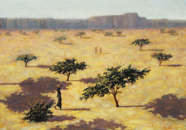 Sahelian Landscape, Mali, 1991 (oil on canvas)  from Tilly  Willis