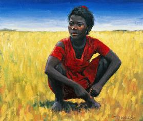 Girl in Red, 1992 (oil on canvas) 