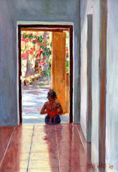 Through the Doorway, 2005 (oil on canvas) 