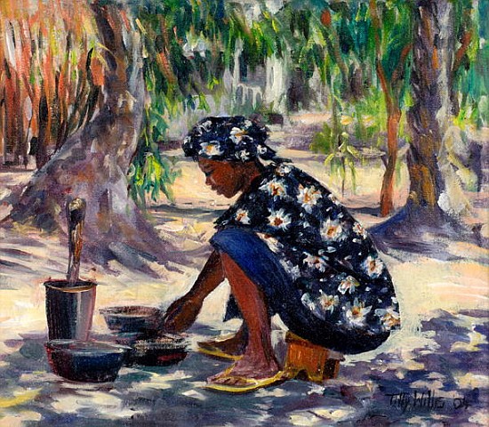 Woman Cooking, 2004 (oil on canvas)  from Tilly  Willis