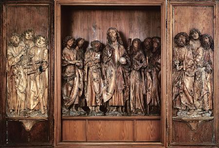 Windsheim Triptych depicting Christ with the twelve apostles
