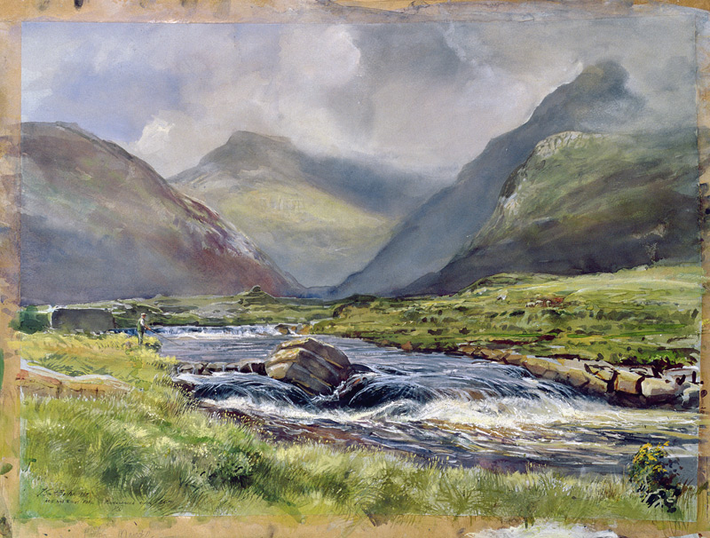 Bundorragha River, Kings and Rock Pools, Co. Mayo, Ireland, 1997 (w/c on paper)  from Tim  Scott Bolton