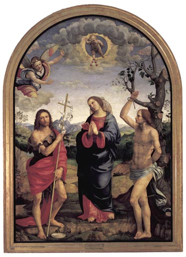 Madonna mit den Heiligen Johannes d.T. und Sebastian from Timoteo Viti