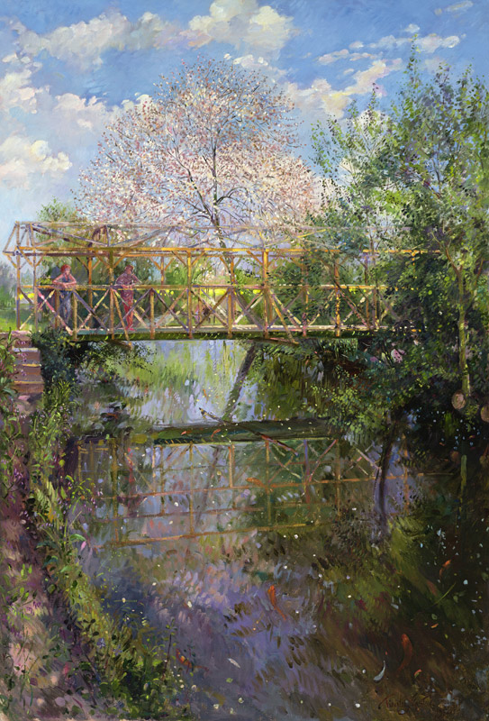 Flowering Cherry and Trellis Bridge  from Timothy  Easton