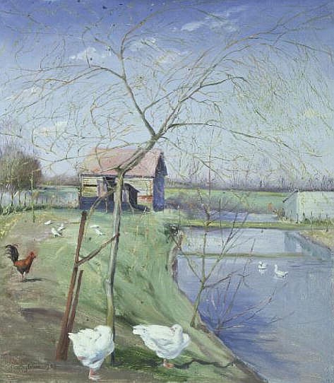 Geese and Young Willow, 1989  from Timothy  Easton