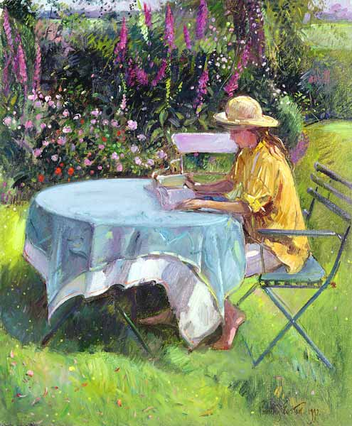 The Morning Read, 1992 (oil on canvas)  from Timothy  Easton