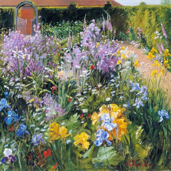 Sweet Rocket, Foxgloves and Irises, 2000 (oil on canvas)  from Timothy  Easton