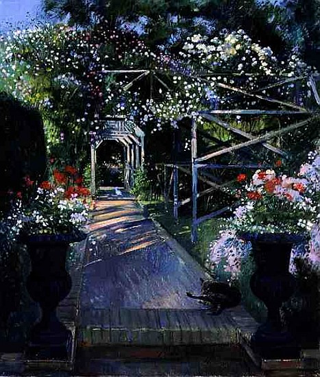 The Rose Trellis, Bedfield, 1996 (oil on canvas)  from Timothy  Easton