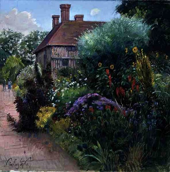 The Terrace Border, Great Dixter (oil on canvas)  from Timothy  Easton