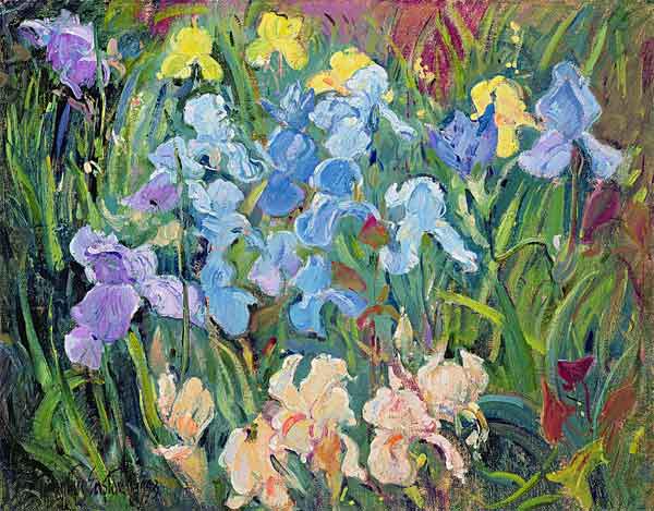 Irises: Pink, Blue and Gold, 1993 
