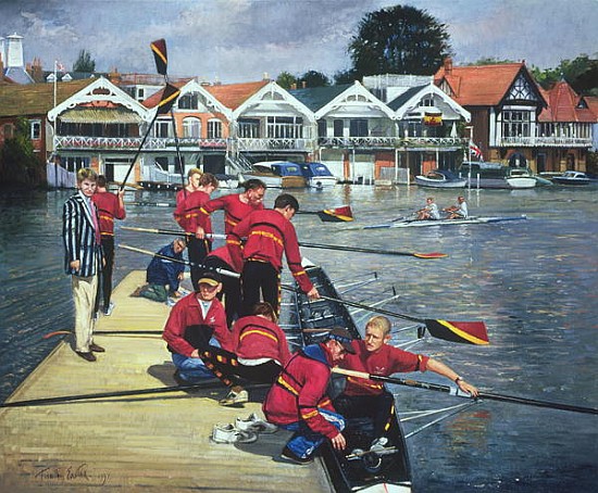 Towards the Boathouses, Henley, 1997 (oil on canvas)  from Timothy  Easton