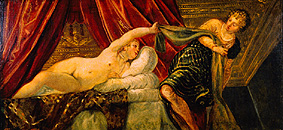 Joseph and the woman of the Potiphar from Jacopo Robusti Tintoretto