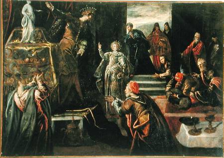 Saint Catherine of Alexandria refusing to worship the Idols from Jacopo Robusti Tintoretto