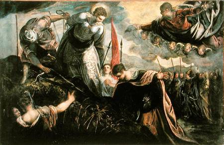 Saint Catherine prepares for her exexcution from Jacopo Robusti Tintoretto