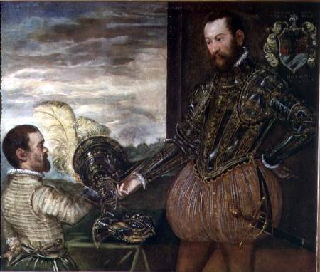 Scipio Clusone with a dwarf valet from Jacopo Robusti Tintoretto
