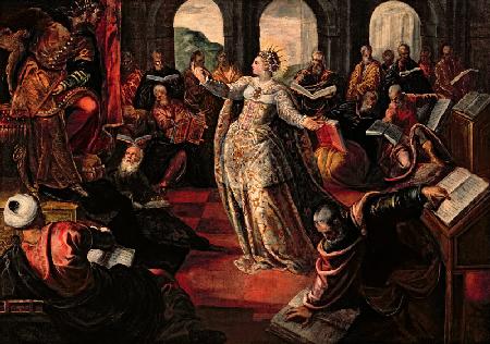 The dispute of Catherine of Alexandria with the philosophers