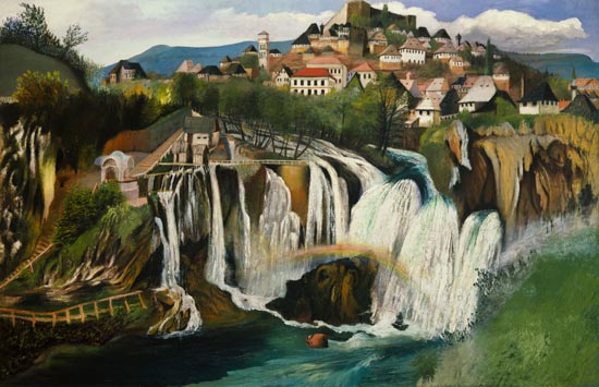 The waterfall of Jajce from Tivadar Csontváry-Kosztka