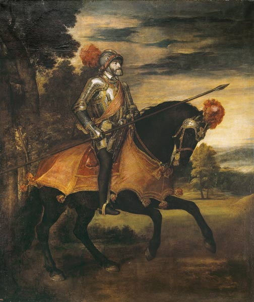 Charles V on Horseback from Tizian (aka Tiziano Vercellio)