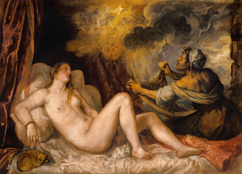 Danae and the Shower of Gold from Tizian (aka Tiziano Vercellio)