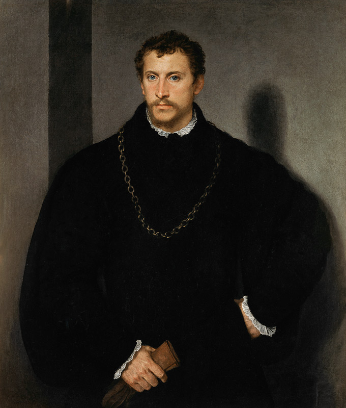 Portrait of an Unknown Man (The Man with Grey Eyes, or The Englishman) from Tizian (aka Tiziano Vercellio)
