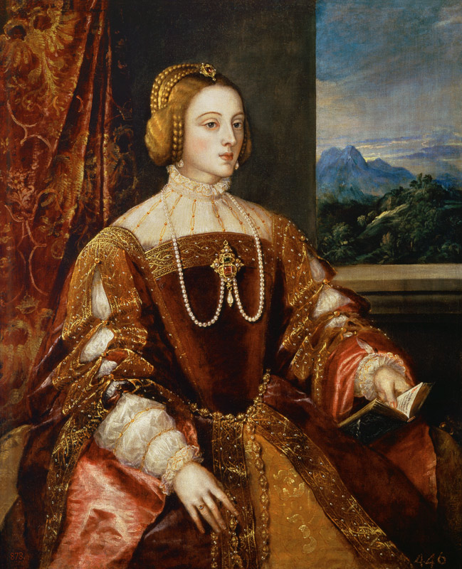 Portrait of the Empress Isabella of Portugal from Tizian (aka Tiziano Vercellio)