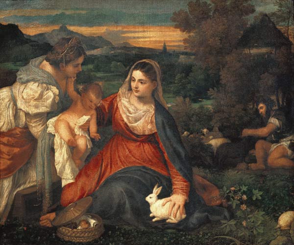 Madonna with the Rabbit from Tizian (aka Tiziano Vercellio)