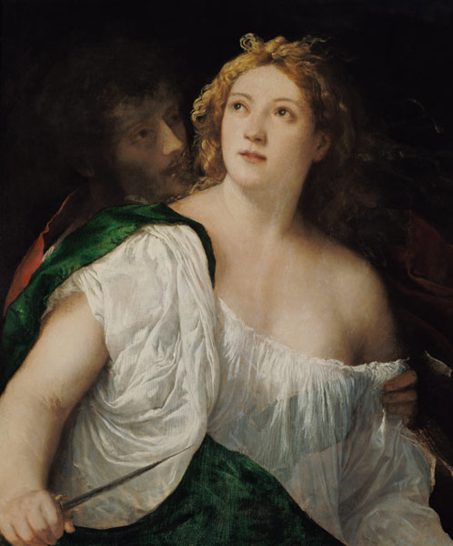 Lukrezia and Tarquinius. from Tizian (aka Tiziano Vercellio)
