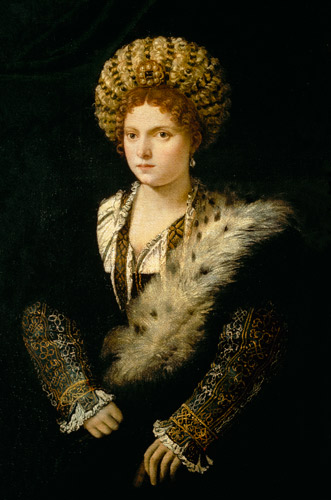 Isabella d Este, Markgräfin von Mantua from Tizian (aka Tiziano Vercellio)