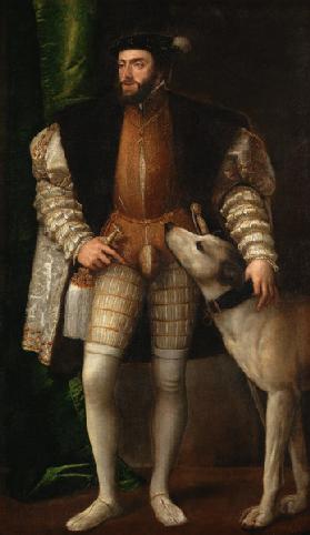 Emperor Karl V. with dog.