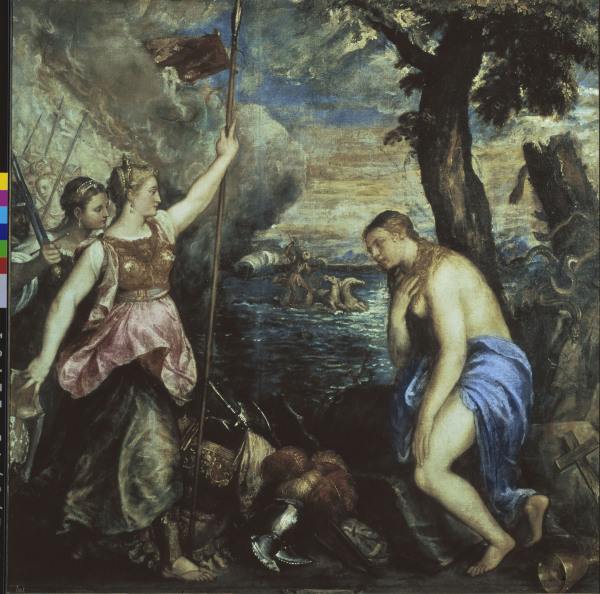 Titian / Spain aiding Religion / 1566-75 from Tizian (aka Tiziano Vercellio)