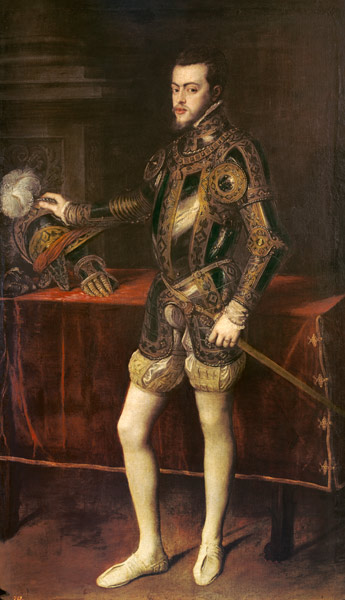 Portrait Philipps II. from Tizian (aka Tiziano Vercellio)