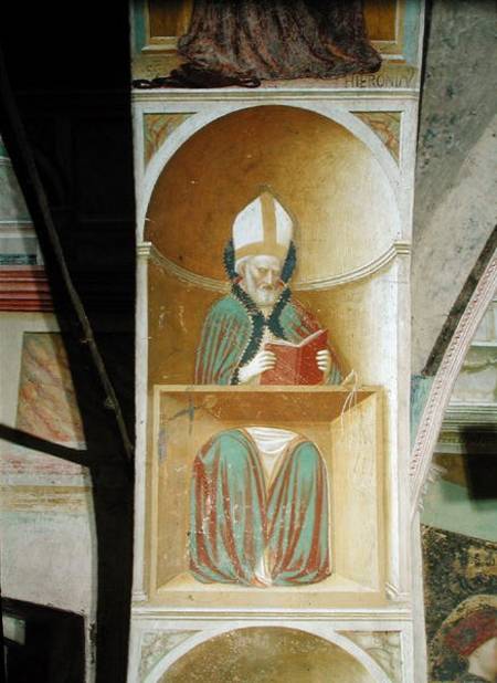 St. Ambrose of Milan (c.340-397) from the intrados of the apse from Tommaso Masolino da Panicale