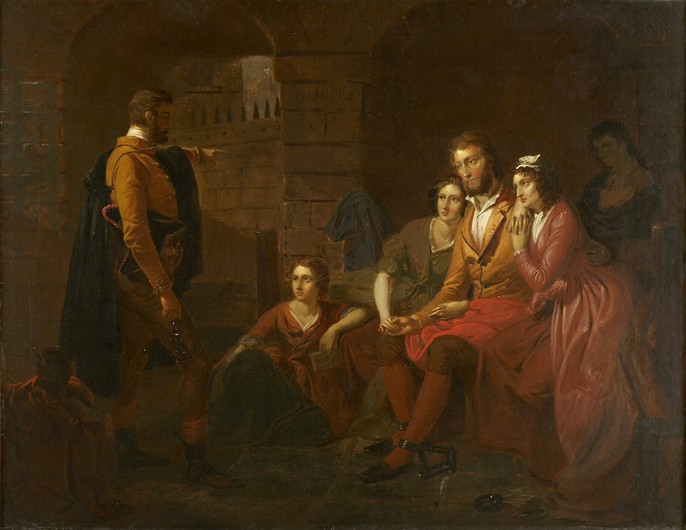 Lafayette in Prison at Olmütz from Tompkins Harrison Matteson