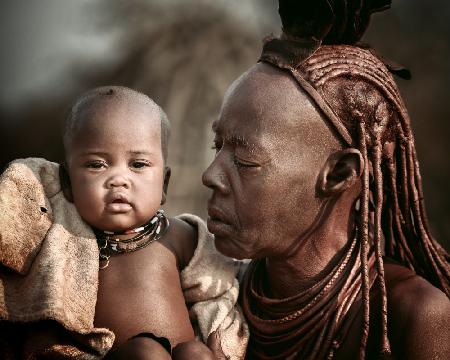 Ovahimba Baby and Grandmother