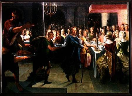 Dice Offering a Banquet to Francus, in the Presence of Hyante and Climene from Toussaint Dubreuil