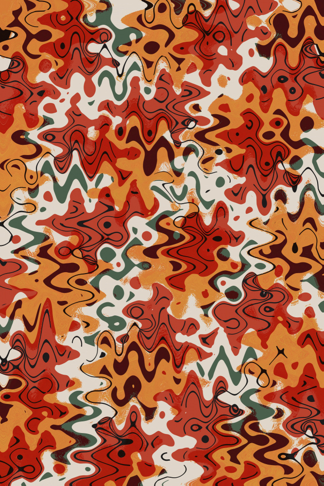 Liquid Red Orange Pattern from Treechild