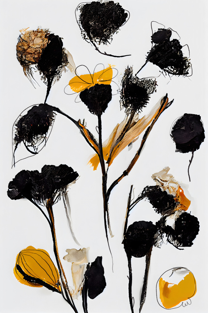Black Dry Flowers from Treechild