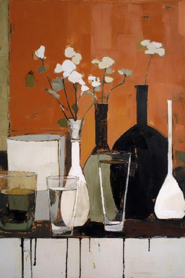 Stilllife With Glasses And Bottles