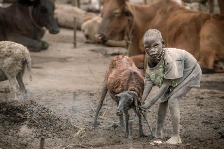 Mundari child herder