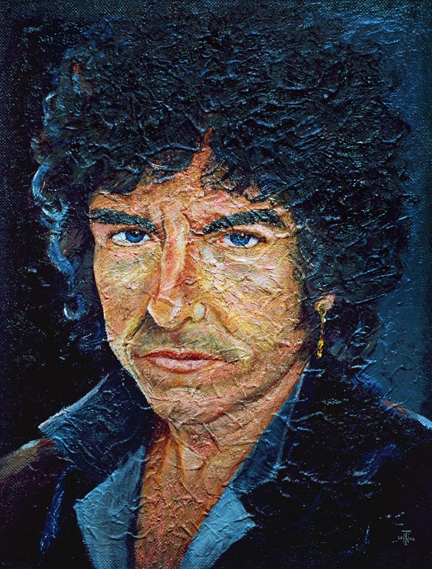 Dylan (b.1941) (oil acrylic on alabastine on hessian laid board)  from Trevor  Neal