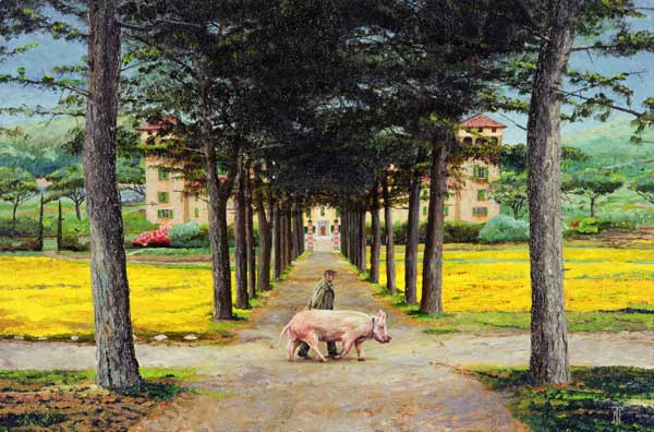Big Pig, Pistoia, Tuscany (oil on canvas)  from Trevor  Neal