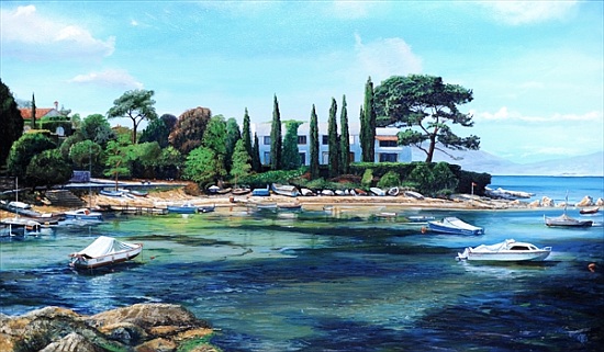 Villa and Boats, South of France from Trevor  Neal