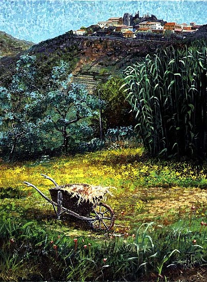 Wheelbarrow, Montecatini, Tuscany (oil on canvas)  from Trevor  Neal