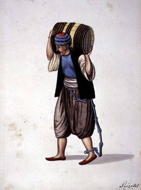 Prisoner in Chains, Ottoman period from Turkish School