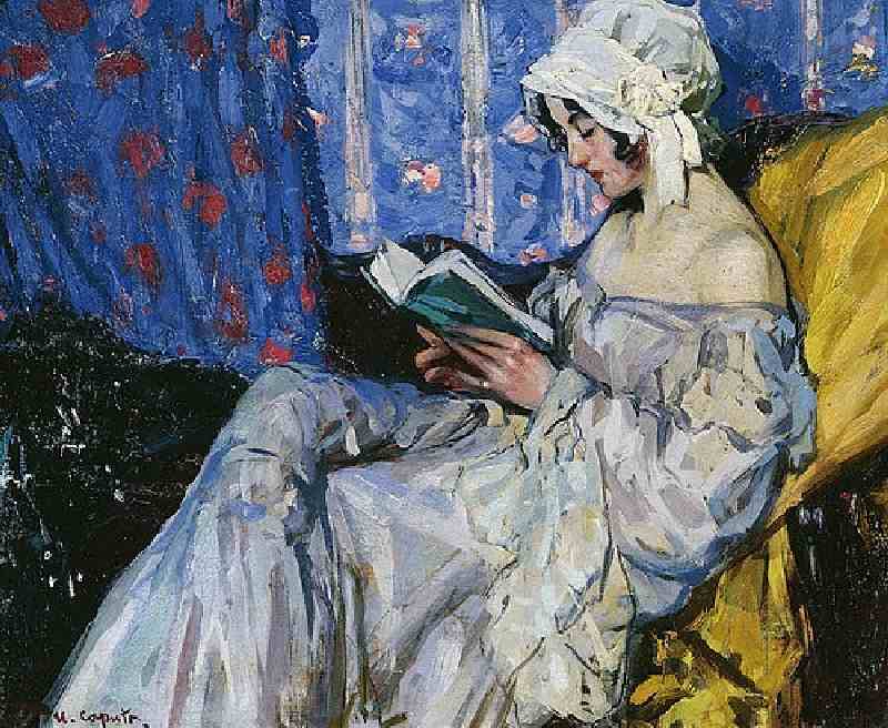 Reading girl in an interior from Ulisse Caputo